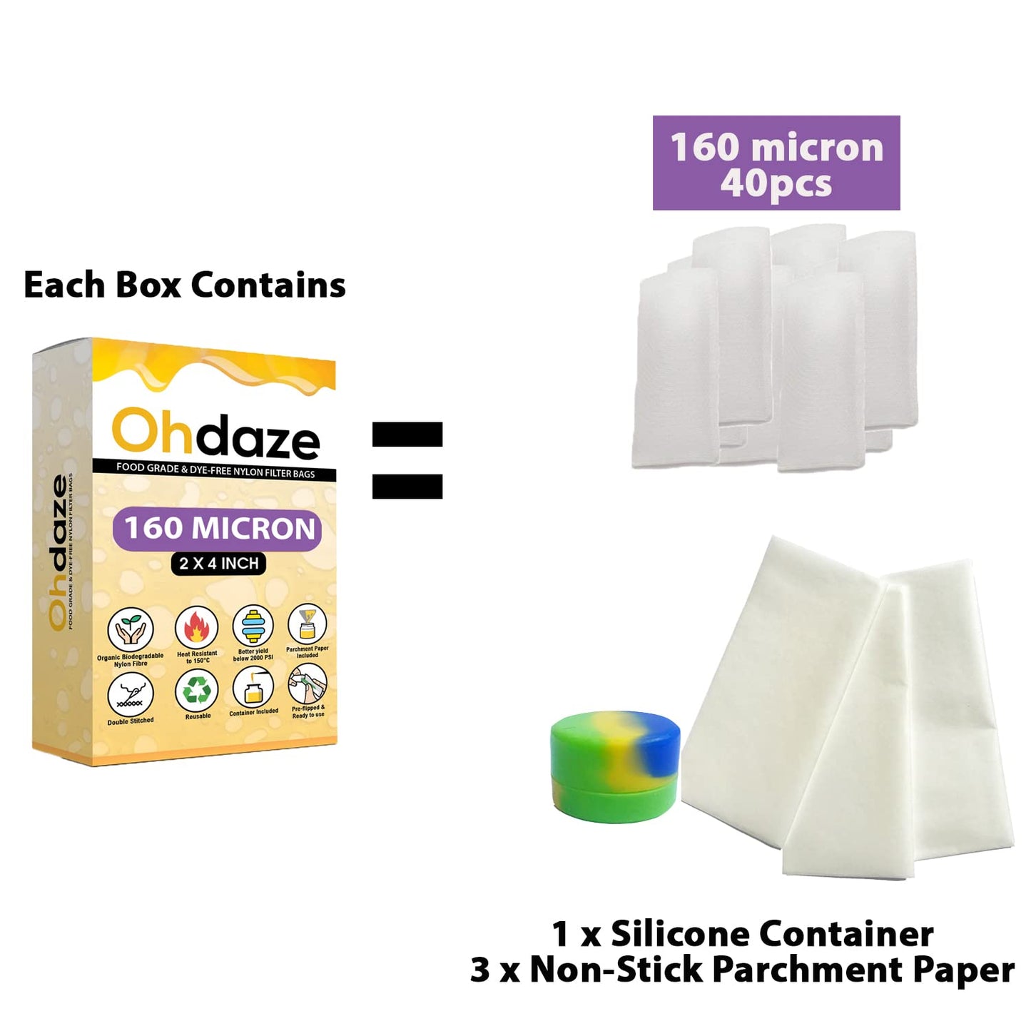 160 micron rosin bags